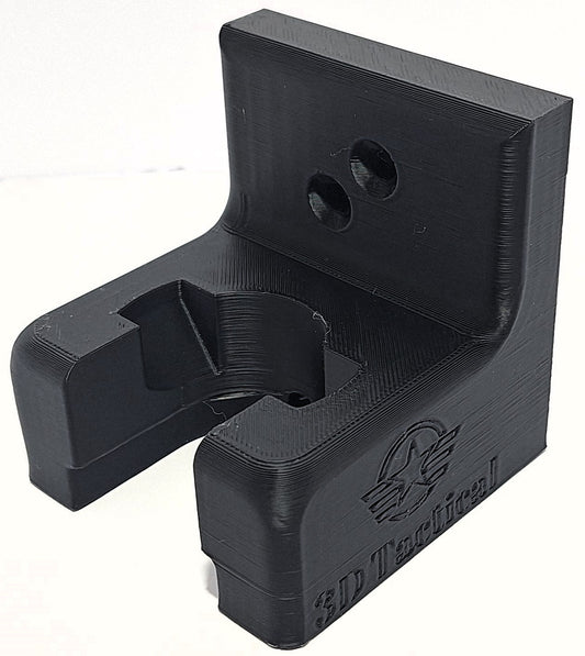 Black 3D Tactical AR Buffer Tube Wall Hanger for AR-15 and AR-10 rifles storage
